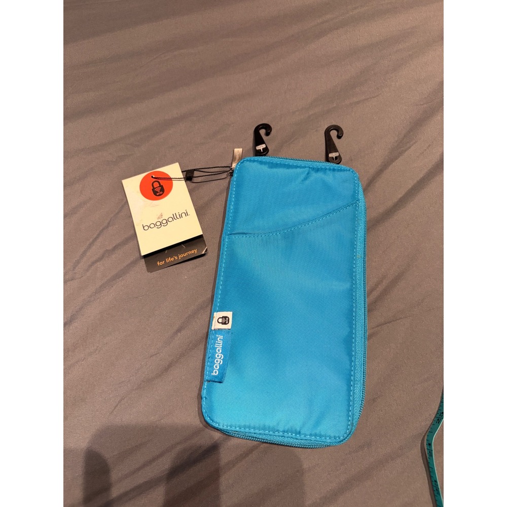Baggallini RFID Ticket Organizer Pacific Blue Water Resistant Travel Wallet NWT